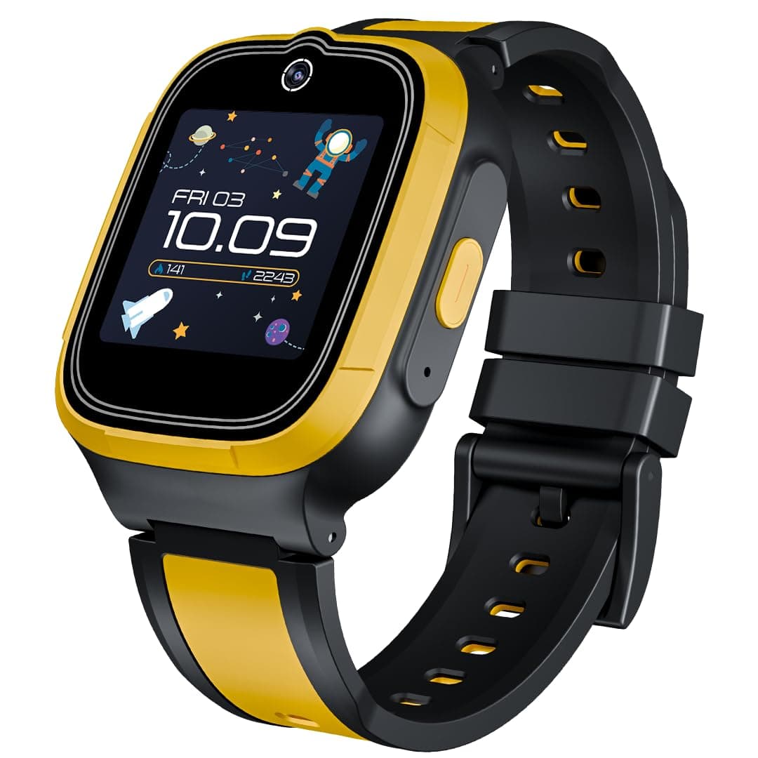 boAt Wanderer Smart Kid's Watch w/ 1.4" (3.5 cm) HD Display, 4G/Wi-Fi, 2-Way Video & Voice Calls, SOS, Geo Fencing, Restrict Unknown Calls, Parental C...