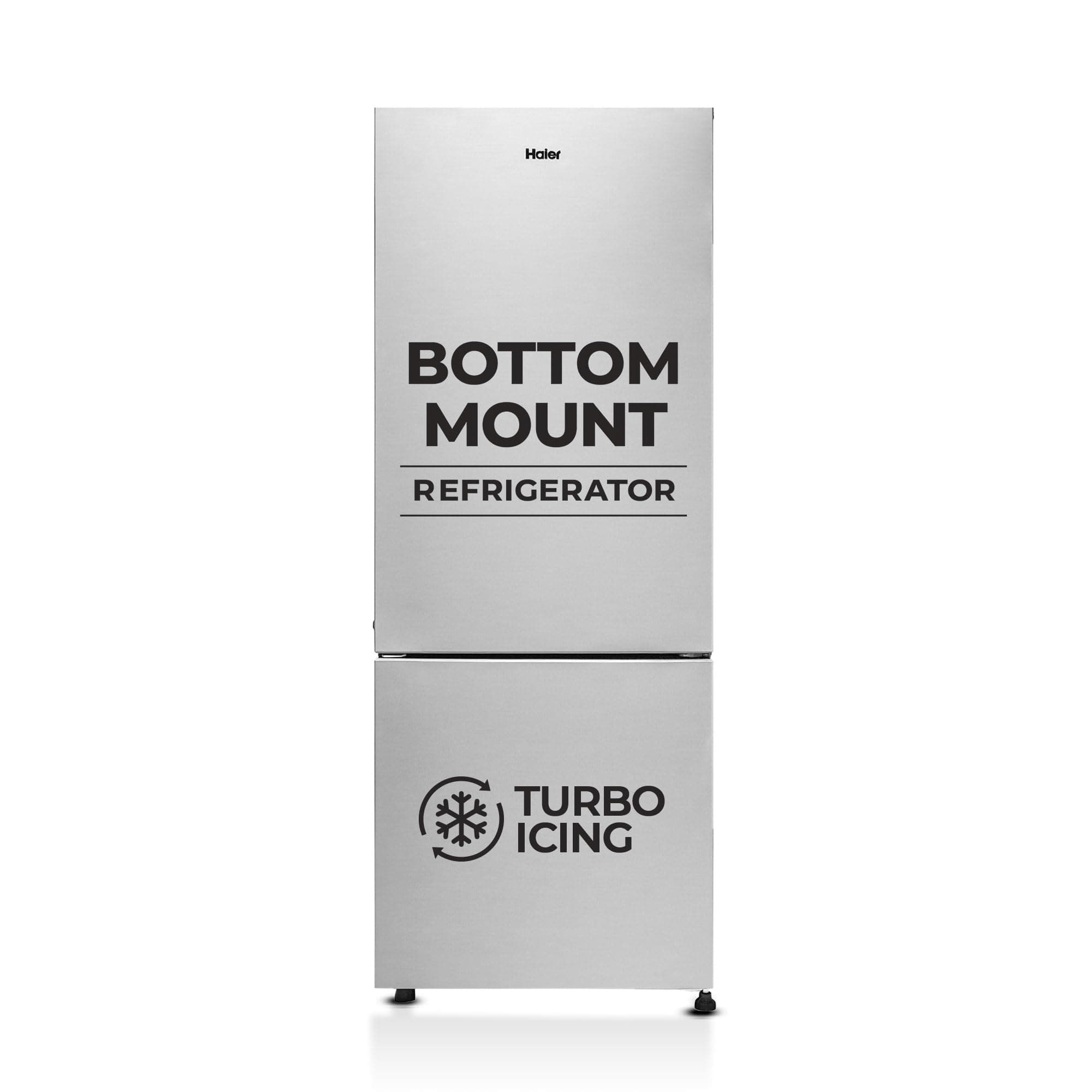 Haier 300 L, 2 Star, Twin Inverter Technology, Frost Free Double Door Bottom Mount Refrigerator (HRB-3502BS-P, Brushline Silver, 2024 Model)