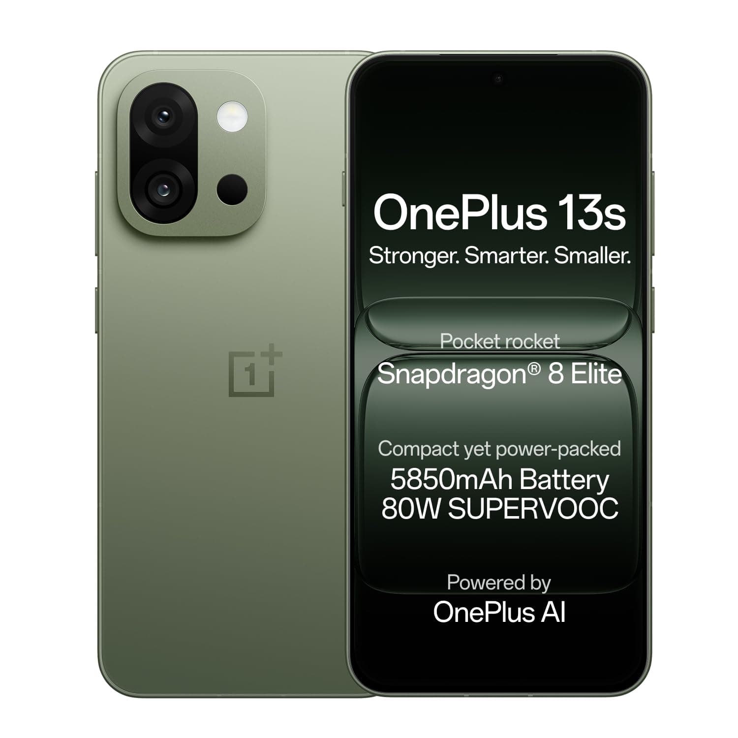 OnePlus 13s | Snapdragon 8 Elite | Smarter AI | Lifetime Display Warranty | 12GB+512GB | Green Silk