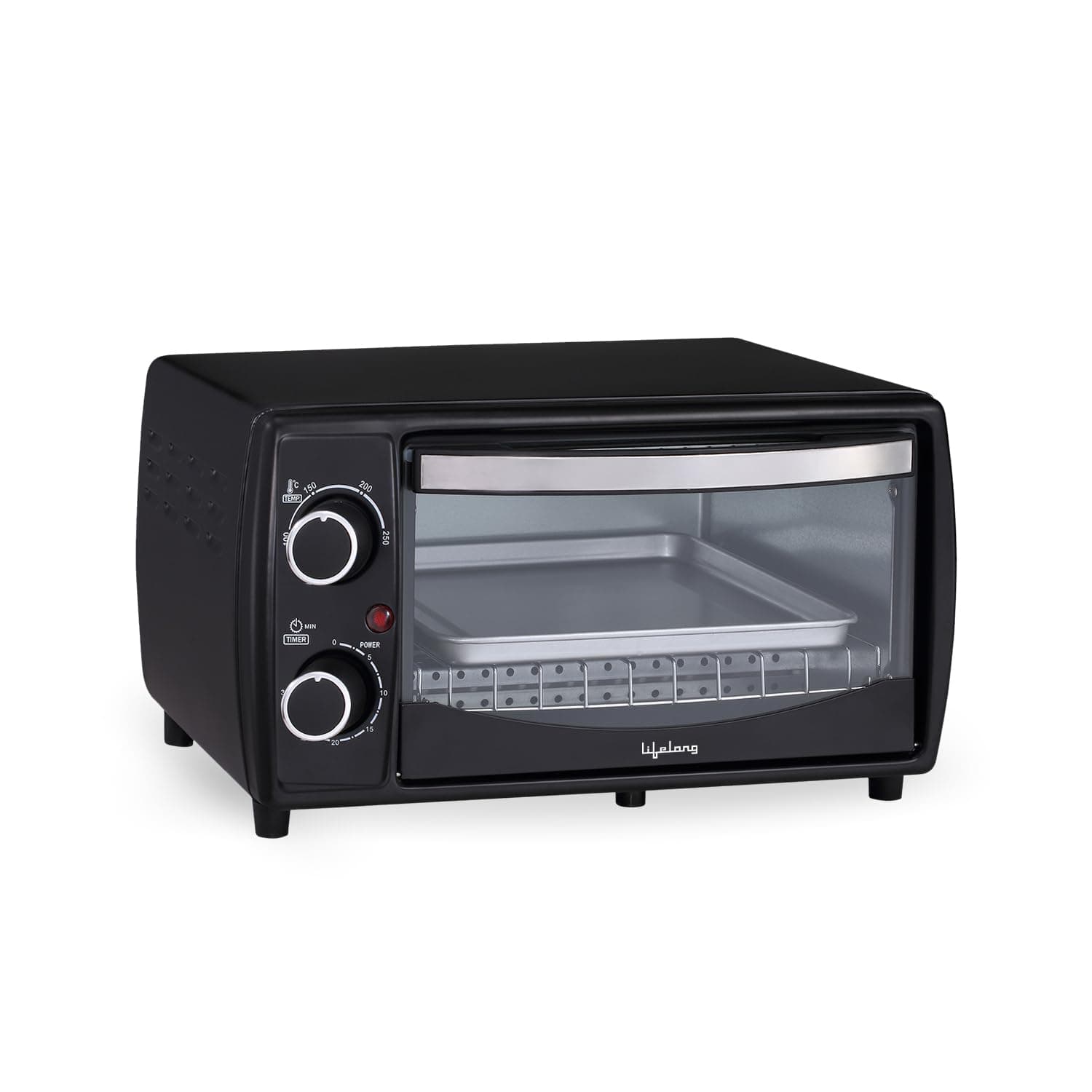 Lifelong LLOT10 10 Litres Oven, Toaster & Griller with Auto Shut Off and 30 Minute Timer, OTG Oven for Baking Cake, Pizza, Grilling and Toasting at Ho