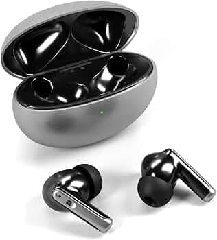dot AirBuds 301 with 50 ms Ultra Low Latency Game Mode and Quad mic ENC Bluetooth Headset (Metallic Grey, True Wireless)