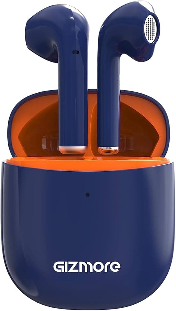 (Refurbished) GIZMORE TWS 801 Air Massive Playback Upto 25 Hr, Voice Assistant & Type C Fast Charge Bluetooth Headset (Blue)