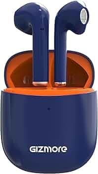 GIZMORE TWS 801 Air Massive Playback Upto 25 Hr, Voice Assistant & Type C Fast Charge Bluetooth Headset (Blue)