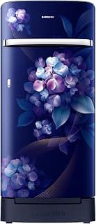 Samsung 189 L, 5 Star, Digital Inverter, Direct-Cool Single Door Refrigerator (RR21H2H25HS/HL, Hydrangea Blue, Base Stand ...