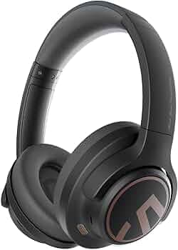 SoundPEATS Space Headphones 123H Play, Hybrid Active Noise Cancelling Wireless Over Ear Headphone Foldable Lightweight On Ear Hi Res Bluetooth 5.3, 40...