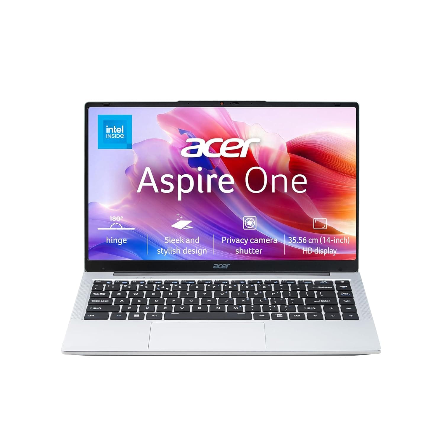 Acer Aspire (2026), Intel Celeron Dual Core N4500 - (12 GB/256 GB SSD/Intel UHD Graphics/Windows 11 Home) Thin and Light Laptop/14.0" HD/Pure Silver/1...