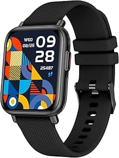 Crossbeats Ignite Pro smartwatch with Body Temperature Sensor, 1.7” HD 500 Nits Brightness Display & 3D Curved Metal Body, Stress Sleep Heart & Spo2 M