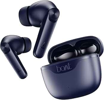 boAt Airdopes 207 TWS Earbuds with 50 hrs Playtime, Quad Mics with ENx Tech, ASAP Charging, IWP Tech, Beast Mode with 50 ms Low Latency, Bluetooth v5....