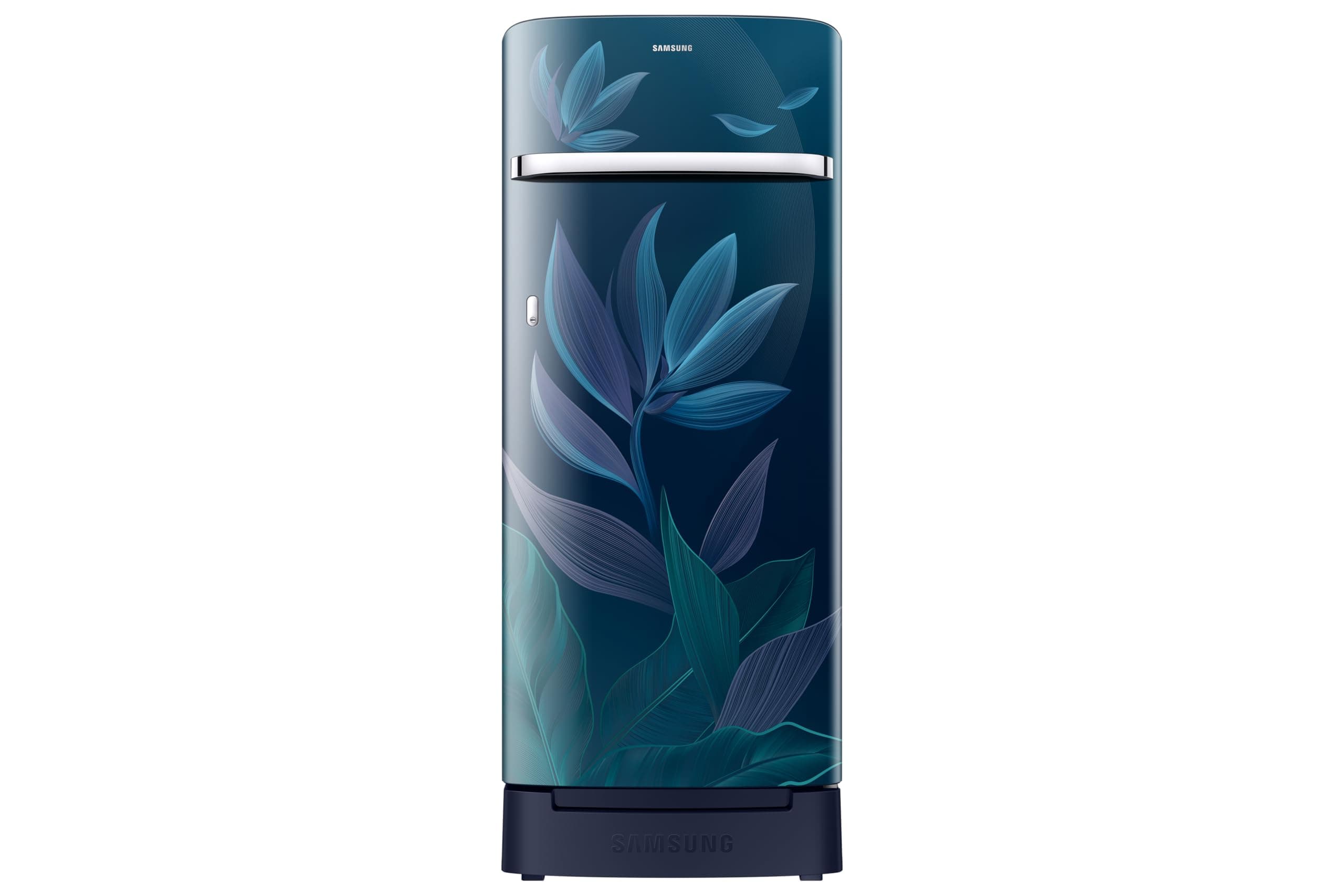 Samsung 215 L, 5 Star, Digital Inverter, Direct-Cool Single Door Refrigerator (RR23H2H359U/HL, Paradise Bloom Blue, Base S...