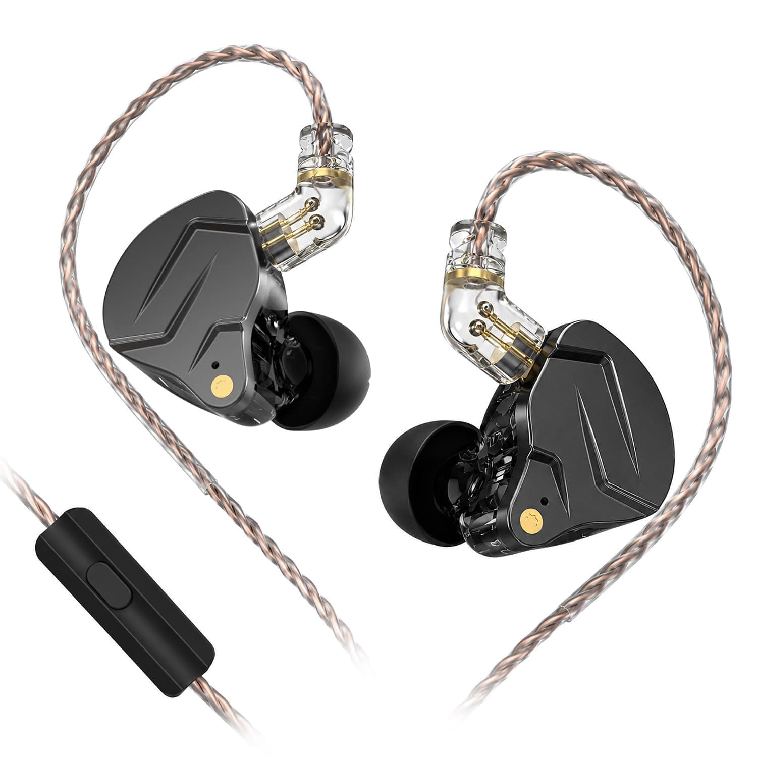Sounce ZSN Pro Metal Earphones 1BA+1DD Hybrid In-Ear Headset with Mic |High-Resolution Sound | 3.5mm Jack | Premium Grey Design | Comfortable Fit | Du...