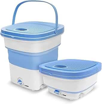 REZOVA Mini Foldable -Washing Machine -Perfect for Clothes -Foldable Washing Machine -Perfect for Camping, Travelling