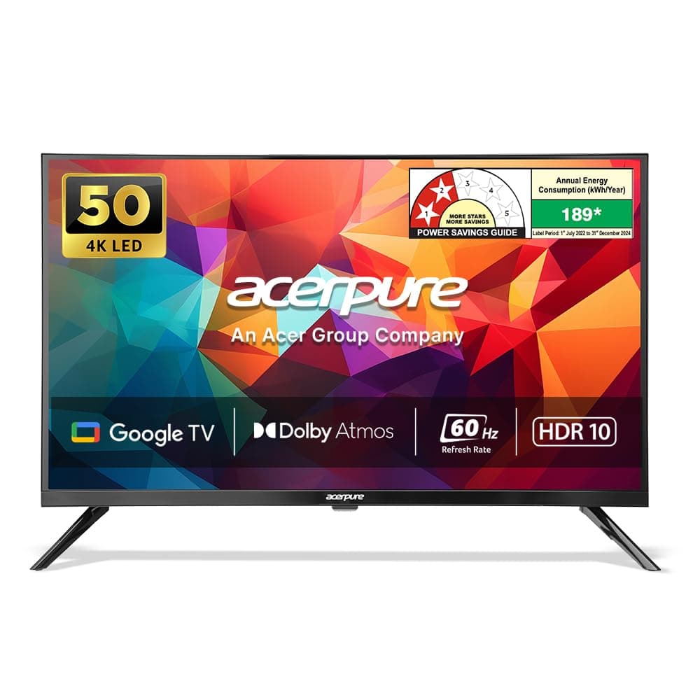 Acerpure 127 cm (50 inch) Swift Series UHD LED Smart Google TV AP50UG51ASFTD Model (Black)