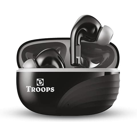TP TROOPS Wireless Earbuds with Touch Controls, 30 Hours Battery Life, Bluetooth in-Ear Headphones, TWS with Bluetooth v5.4(Black)