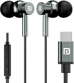 SK Enterprises Compatible with Portronics Conch Tune C in Ear Type C Wired Earphones with Mic