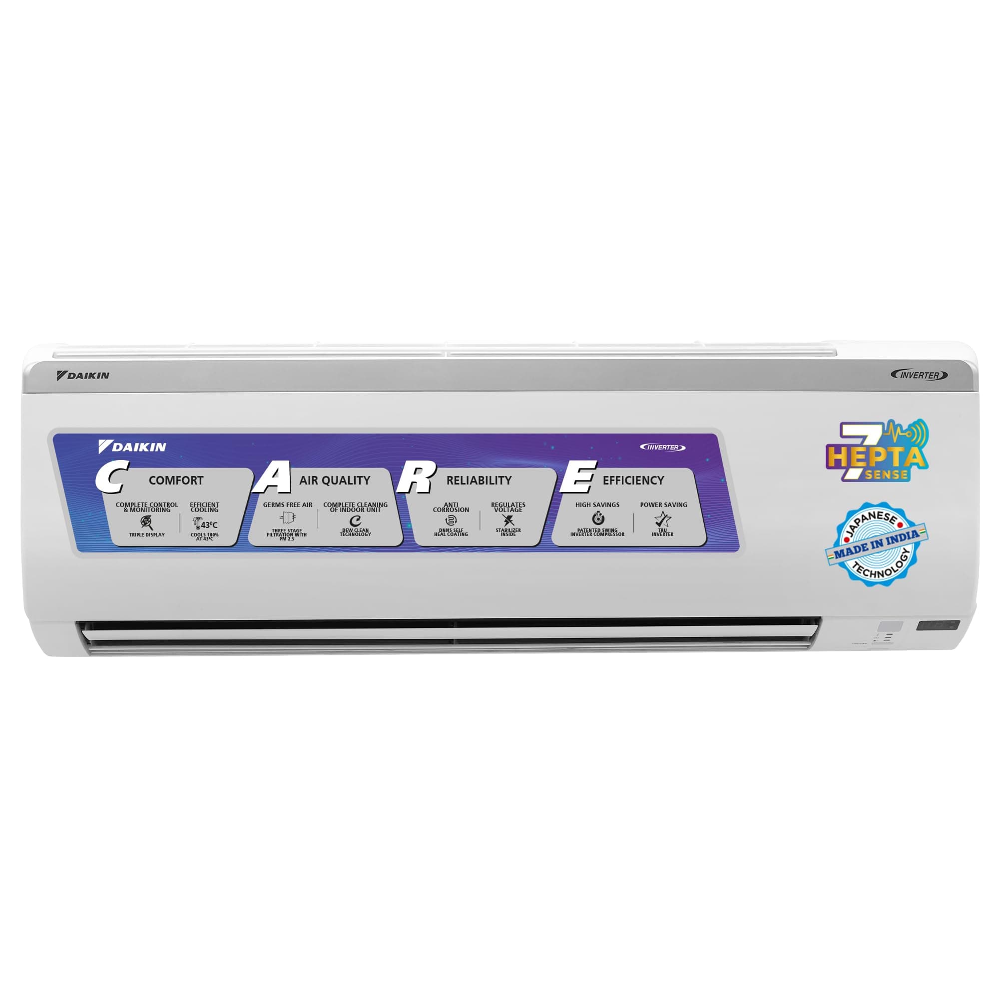 Daikin 1.5 Ton 3 Star Inverter Split AC (Copper, PM 2.5 Filter, 2022 Model, MTKL50UV16, White)