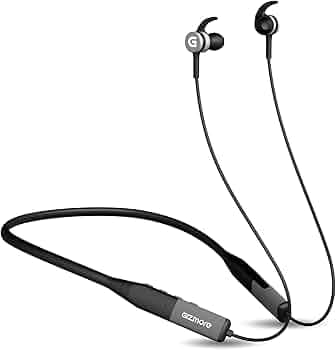 GIZMORE MN219 in-Ear Bluetooth Neckband with ENC Mode I Type-C Quick Charge I Upto 40 Hours Playback I Deep Bass I IPX4 Water Resistant I Voice Assist...