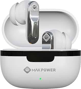 MAKPOWER TW-25 in-Ear True Wireless Earbuds Bluetooth Headphones, Touch Control, TWS Sport Earphones with Mic and Deep Bass Hi-Fi Stereo Sound, BT v5....