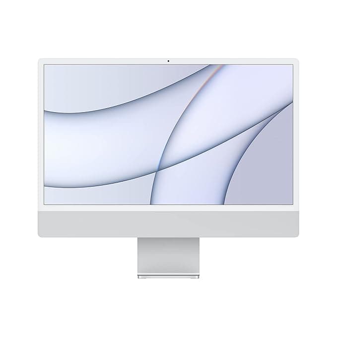 2021 Apple iMac with 4.5K Retina Display (24-inch/60.96 cm, Apple M1 chip with 8?core CPU and 7?core GPU, 8GB RAM, 256GB) - Silver