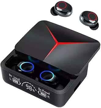 WRADER TWS M90 Wireless Earphones with POWERBANK Bluetooth V5.1, 6H Music Playtime M90 Earbuds (1 Set, Black)