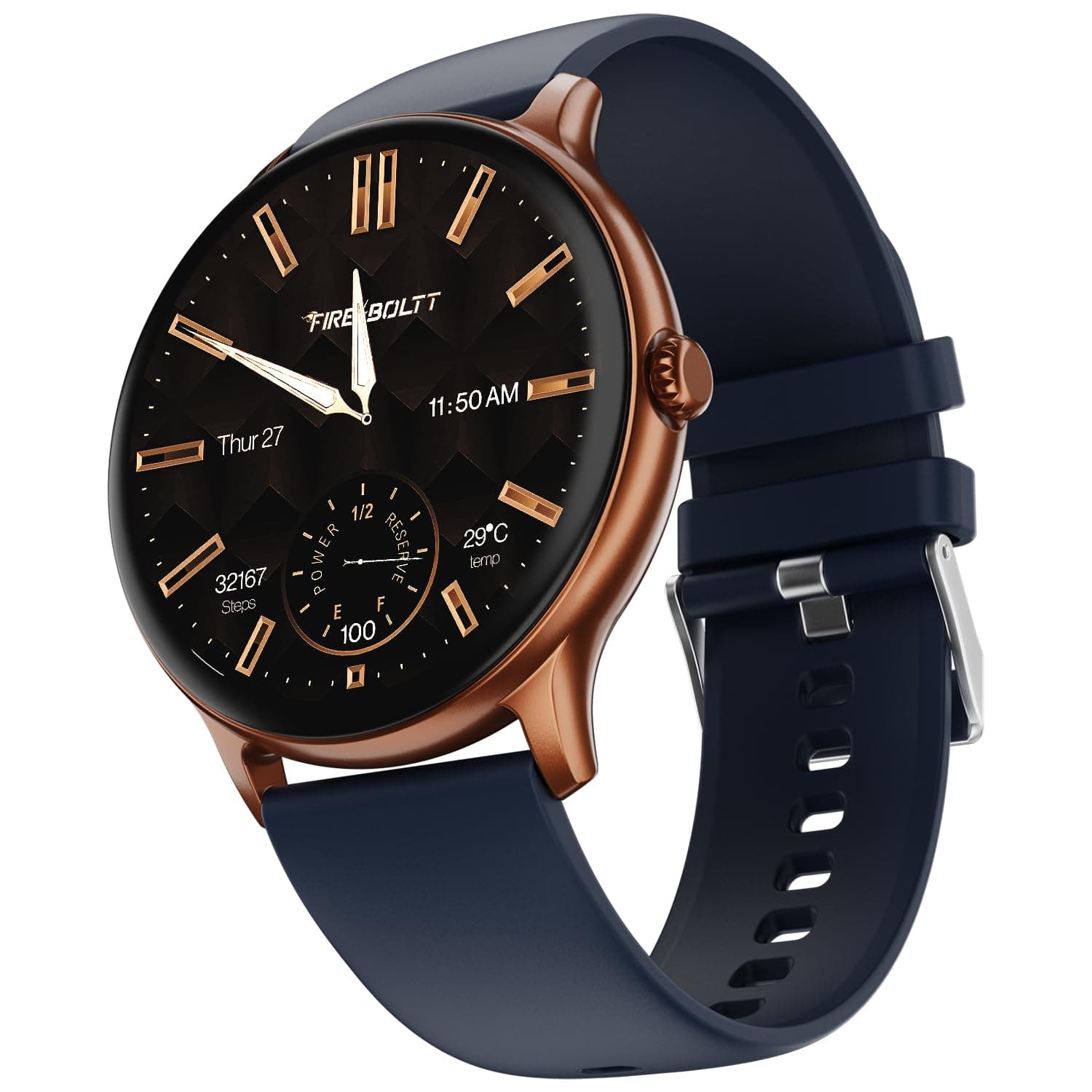 Fire-Boltt Phoenix Pro Smart Watch 1.39 inch Bluetooth Calling, AI Voice Assistant, Metal Body with 120+ Sports Modes, SpO2, Heart Rate Monitoring (Co...