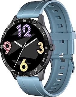 Zebronics Zeb-FIT3220CH Smart Fitness Watch with Full Touch TFT Round Display, Metal Body, Built-in Games, 7-day Data Storage, SpO2, BP & Heart Rate M