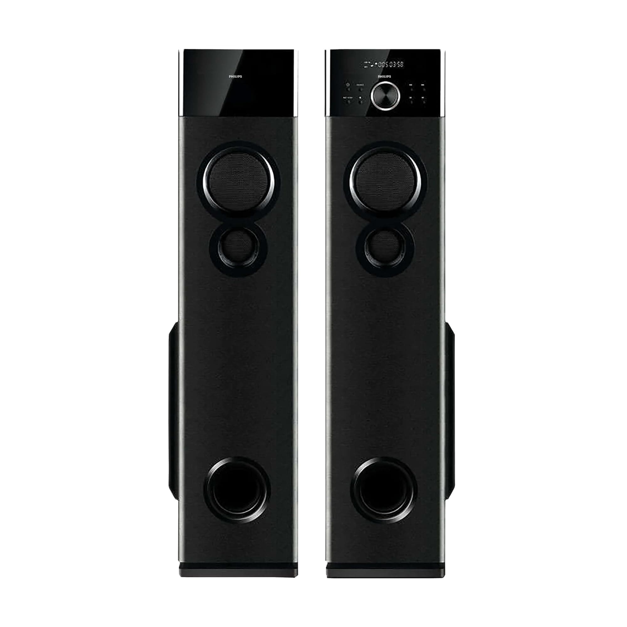 Philips Audio SPA9125 2.0CH 130W Multimedia Tower Speakers with Wireless Microphone,Multi-Connectivity Option with Supporting USB, AUX, FM,Mic & Thump...