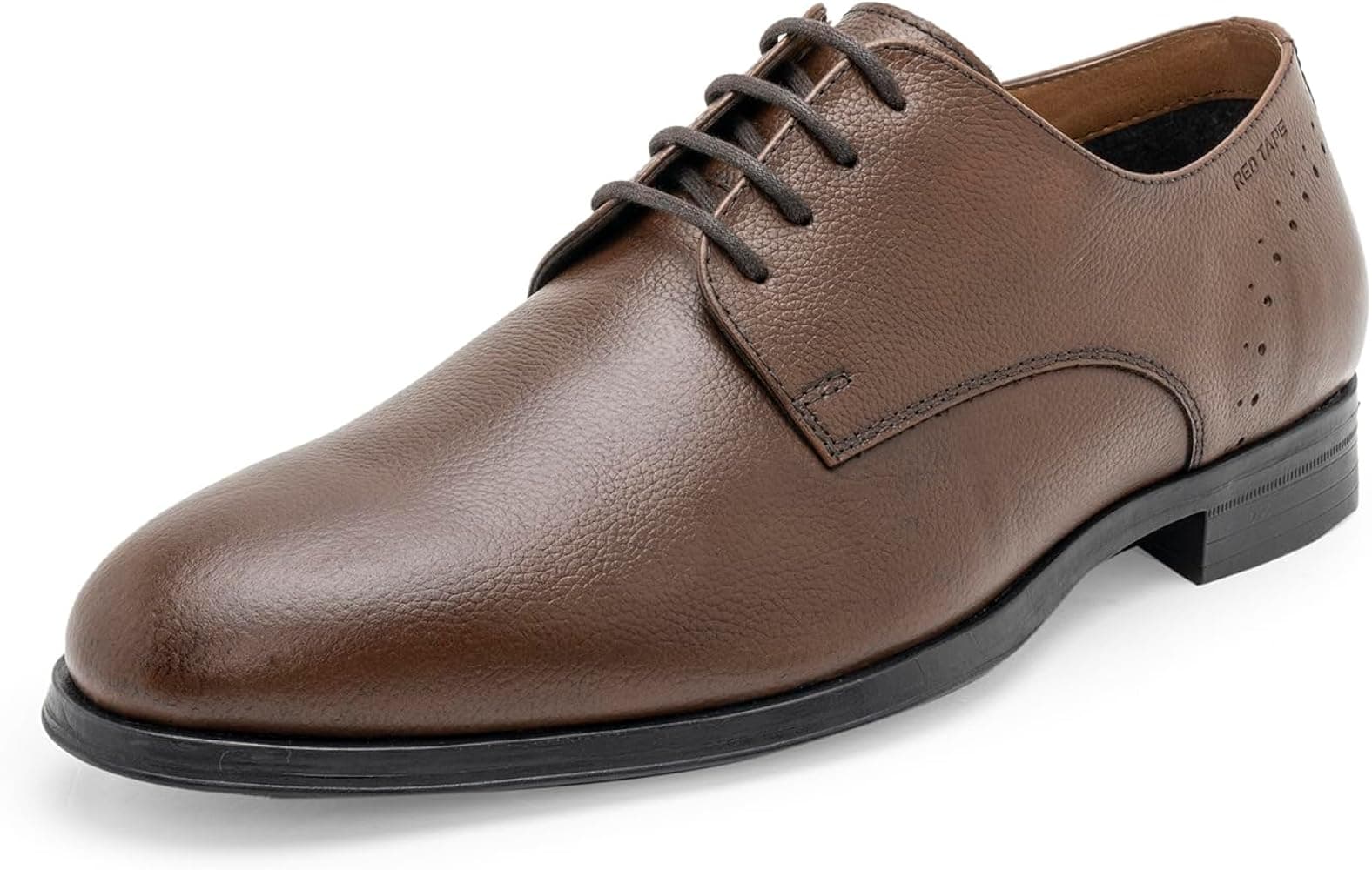Red Tape Genuine Leather Formal Dress Shoes for Men | Soft Cushioned Insole, Slip-Resistance, Dynamic Feet Support, Arch Support & Shock Absorption