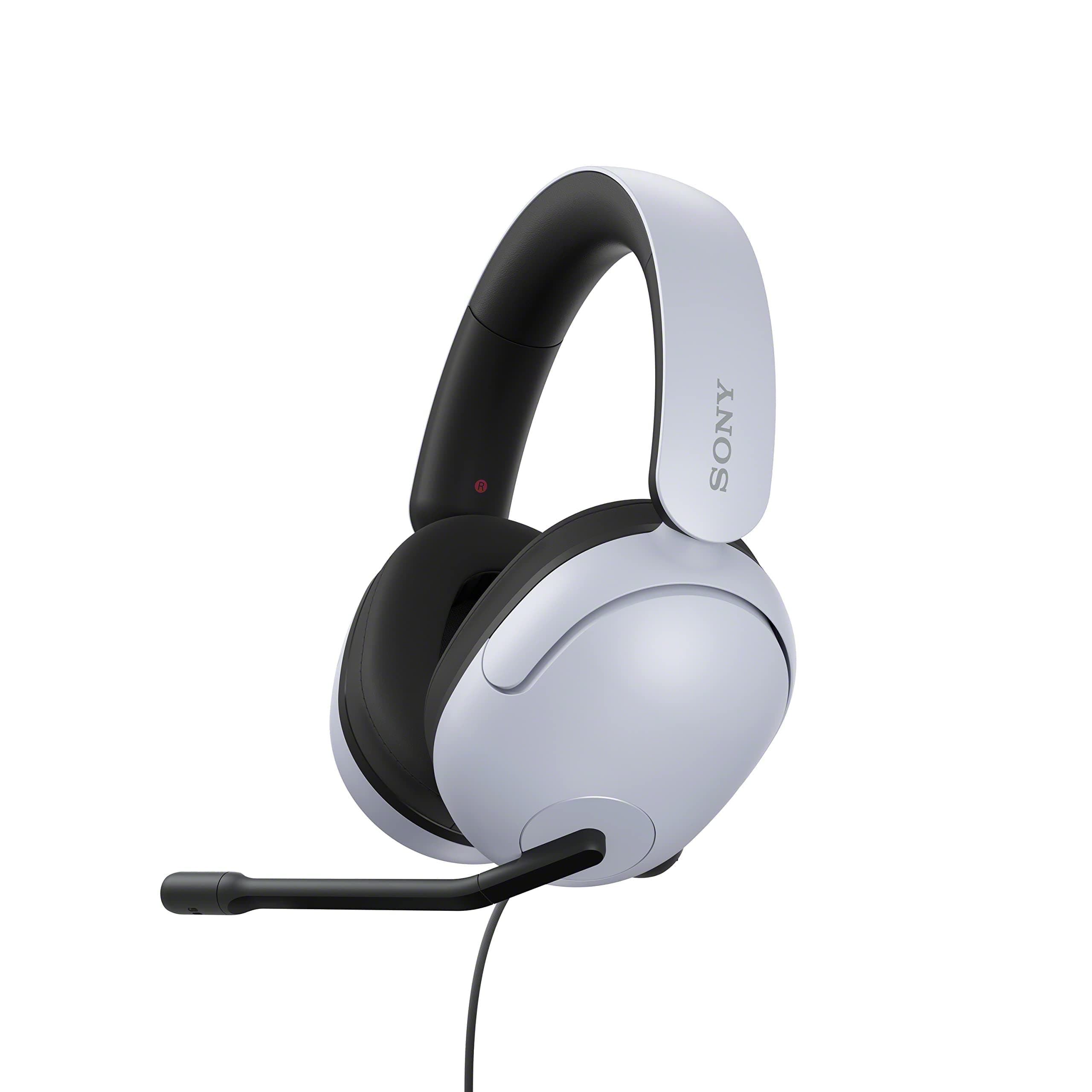 Sony-INZONE H3 Wired Gaming Headset, Over-Ear Headphones with 360 Spatial Sound, USB Wired Over-Ear Professional + USB Connector, flip to Mute mic, App Support, Comfortable Earbuds (White) MDR-G300