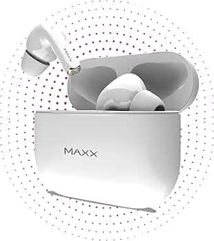 Maxx PX3 Truly Wireless Earbuds with Upto 40 Hrs Playtime, IPX6 Water and Sweat Resistant, Touch Control, Super Fast Charging (White)