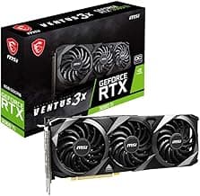 MSI Gaming GeForce RTX 3060 Ti 8GB GDRR6 256-Bit HDMI/DP 1695 MHz Ampere Architecture OC Graphics Card (RTX 3060 Ti Ventus 3X OC)