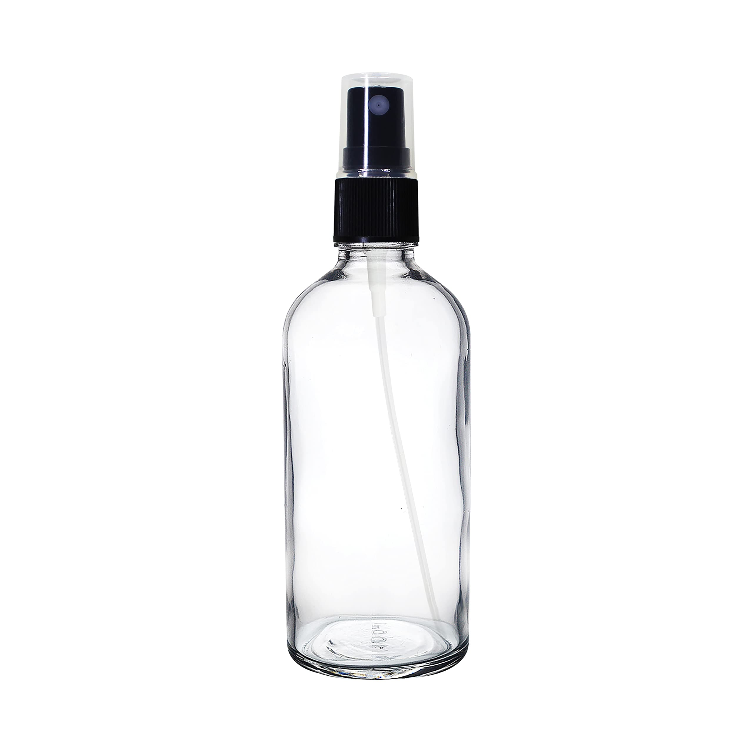 nsb herbals 100 ml Refillable Clear Fine Mist Spray Glass Bottles with Leak Proof Spray Pump for Multipurpose uses for DIY Perfume, Essential Oils, Blends, Aromatic Water, Beauty Products (1)