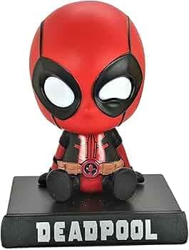 UMANI Super Hero Action Figure Limited Edition Bobblehead with Mobile Holder for Car Dashboard, Office Desk & Study Table (DE-AD-Pool)