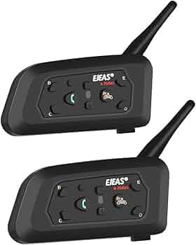 Bluetooth Motorcycle Intercom Helmet Headset V6 Pro 1200 Meter Full Duplex Real-time Motorbike Waterproof Headphone 6 Riders Communicator Talk for Ski...