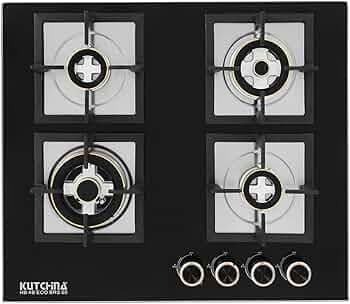 Kutchina Marica HB 4B ECO BRS 60 Hob Gas Stove 4 Burners | Gas Chulha 4 Burner | Auto Ignition | Cast Iron Pan Support | 1year on Product + 5years on ...