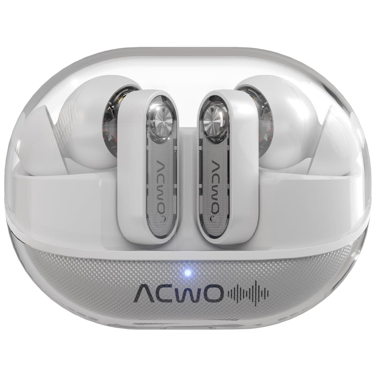 ACwO DwOTS 777 Wireless Earbuds | 50dB Hybrid ANC | Advanced 6 Mics with AI-ENC | Transparency Mode | 3 EQ Modes | Minimal Transparent Design | IPX5 W...