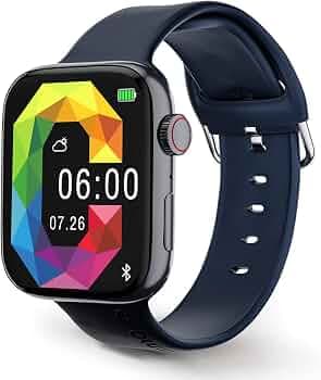 (Refurbished) GIZMORE Cloud 1.85(4.69) cm IPS Large Display | AI Voice Assistant | Privacy Lock | Multiple Sport Modes| Bluetooth Calling Smartwatch (...