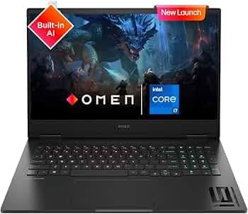 HP OMEN Gaming Laptop, 13th Gen Intel Core i7-13700HX, 8GB RTX 4060 GPU, 16.1-inch (40.9 cm), FHD, IPS, 165Hz, 300 nits, 16GB DDR5, 1TB SSD, RGB Backl...