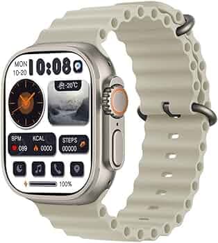 2&CO Newly Launched Series 8 Pro Max Ultra 2.12 inch Amoled Display 49mm 1:1 Compass NFC High Refresh Rate Smartwatch (Gray)