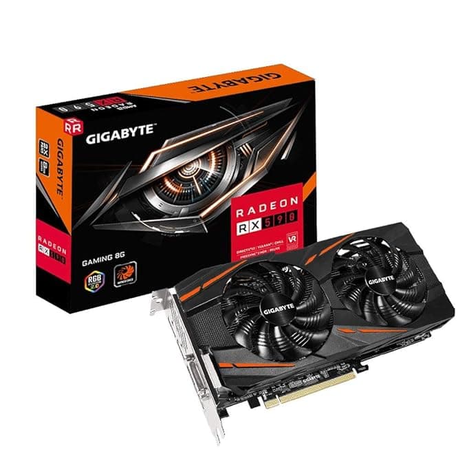 Gigabyte Radeon Rx 590 Gaming 8G Graphics Card, 2X Windforce Fans, 8GB 256-Bit GDDR5, Gv-RX590GAMING-8GD Video Card Graphics Cards