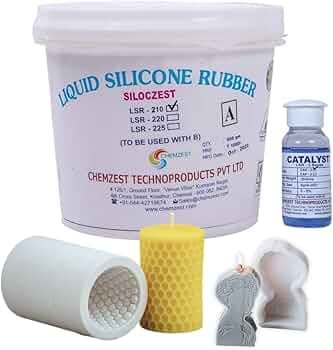 SILOCZEST LSR-210 fast (Shore 10 Soft Liquid Silicone Rubber) Moulding for Candle Making, DIY Resin, Soap, Crafts & Many More Pattern Making, (Supreme...