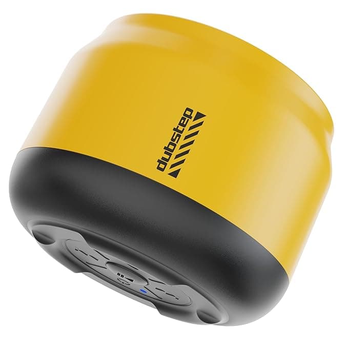 Dubstep Pop 600 Bluetooth Speaker, 6W RMS Stereo Output, 15 Hours Playtime, TWS Pairing, 52mm Dynamic Drivers (Yellow)