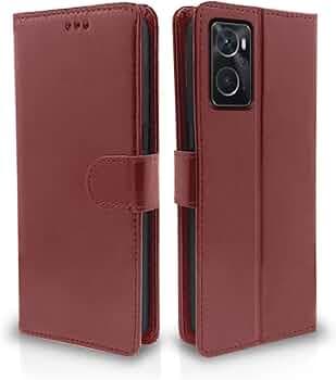 Pikkme Oppo K10 Flip Cover | PU Leather Finish | 360 Protection | Wallet & Stand | Strong Magnetic Flip Case for Oppo K10 (Brown)