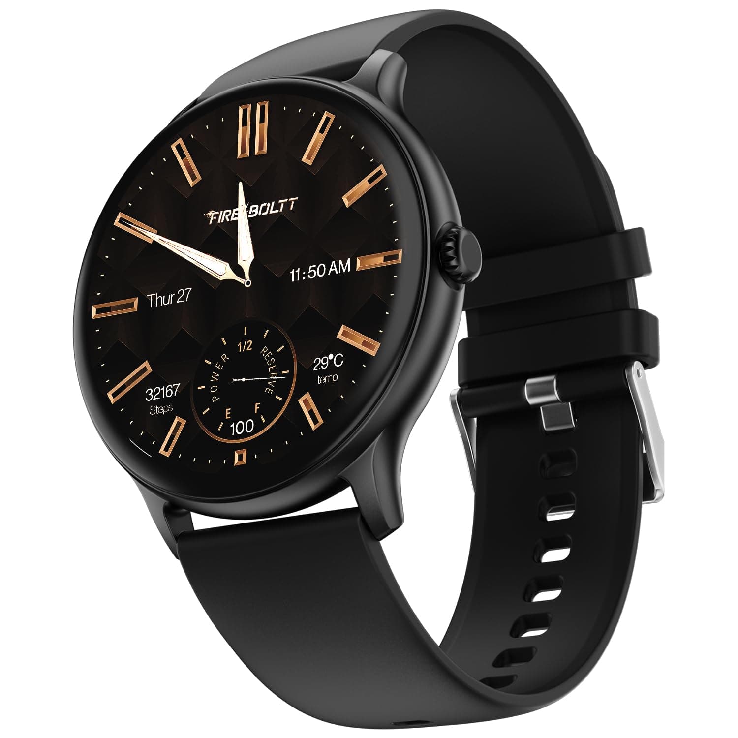 Fire-Boltt Phoenix Pro 1.39" Bluetooth Calling Smartwatch, AI Voice Assistant, Metal Body with 120+ Sports Modes, SpO2, Heart Rate Monitoring