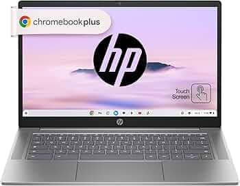 HP Chromebook Plus 14, Intel Core i3-N305, ChromeOS, 14-inch (35.6 cm), FHD, Touchscreen, 8GB LPDDR5, 256GB UFS, Intel UHD Graphics, 1080p FHD Camera ...