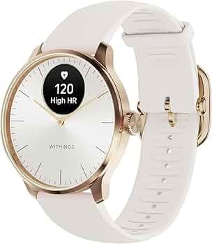 Withings ScanWatch Light - Hybrid Smartwatch, 24/7 Heart Monitoring, Activity Tracking, Cycle Tracking, Sleep Monitoring, Connected GPS, 30-Day Batter...