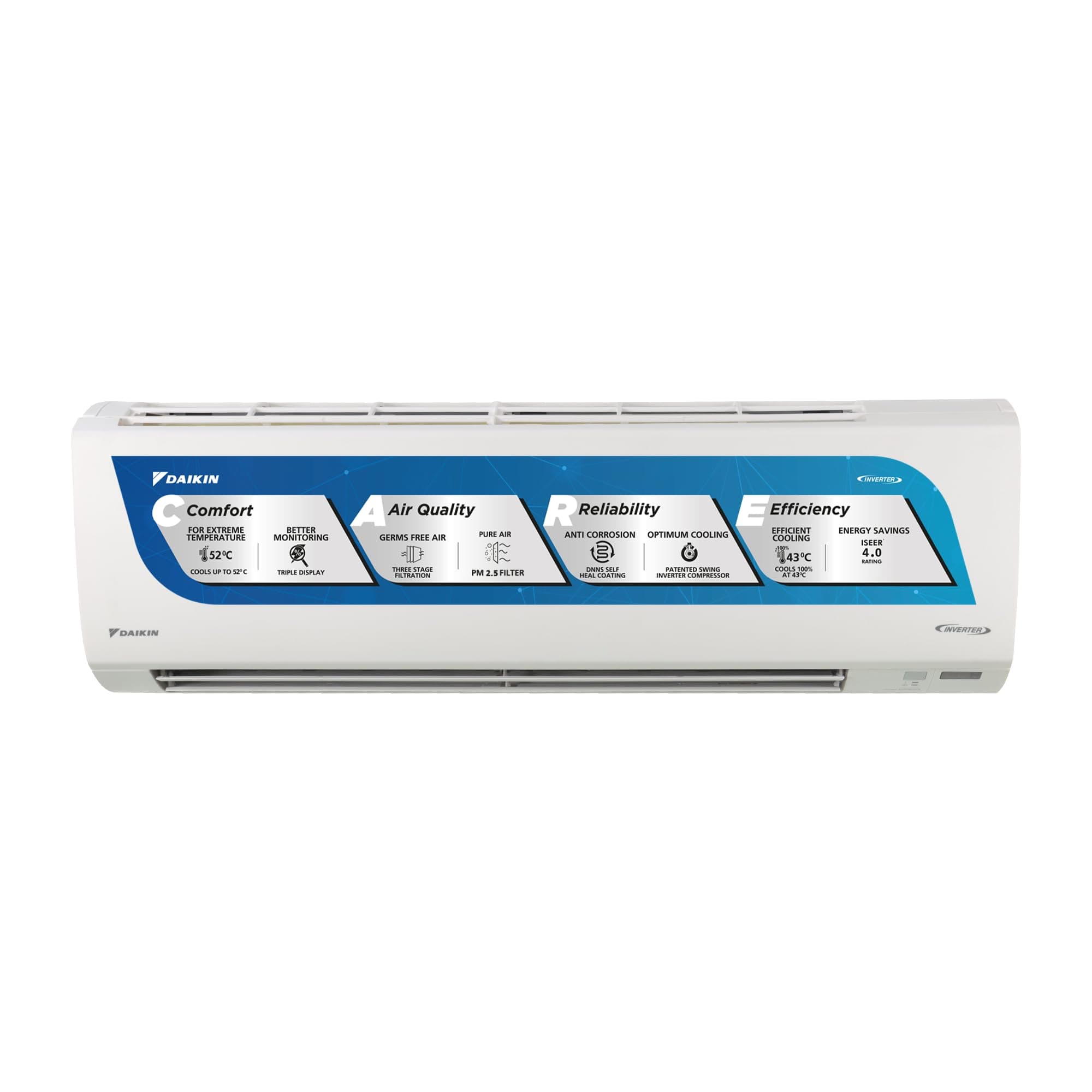 Daikin 1.5 Ton 3 Star Inverter Split AC (Copper, PM 2.5, Apataito Filter, ATKL50UV16VAF, White)