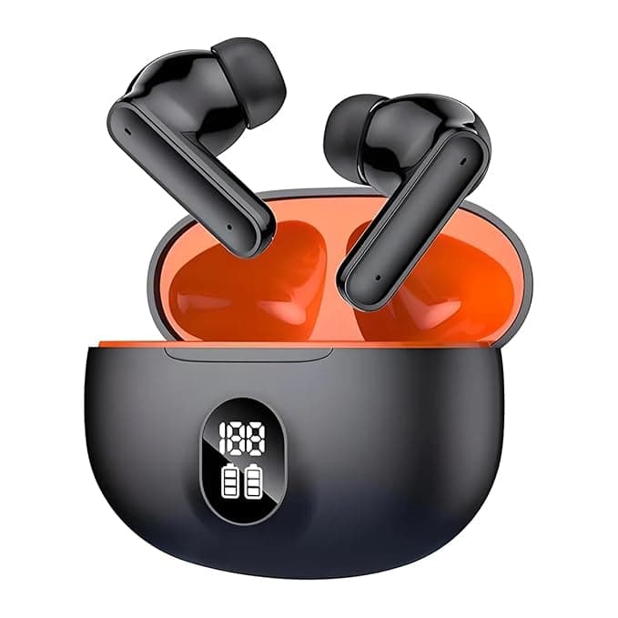 VEHOP YOYO PODS TWS Earbuds with Battery Display, BT 5.3+ENC Wireless Headphone, Upto 36Hrs Playtime, Quick Pairing, Immersive Sound, Touch Control, F...