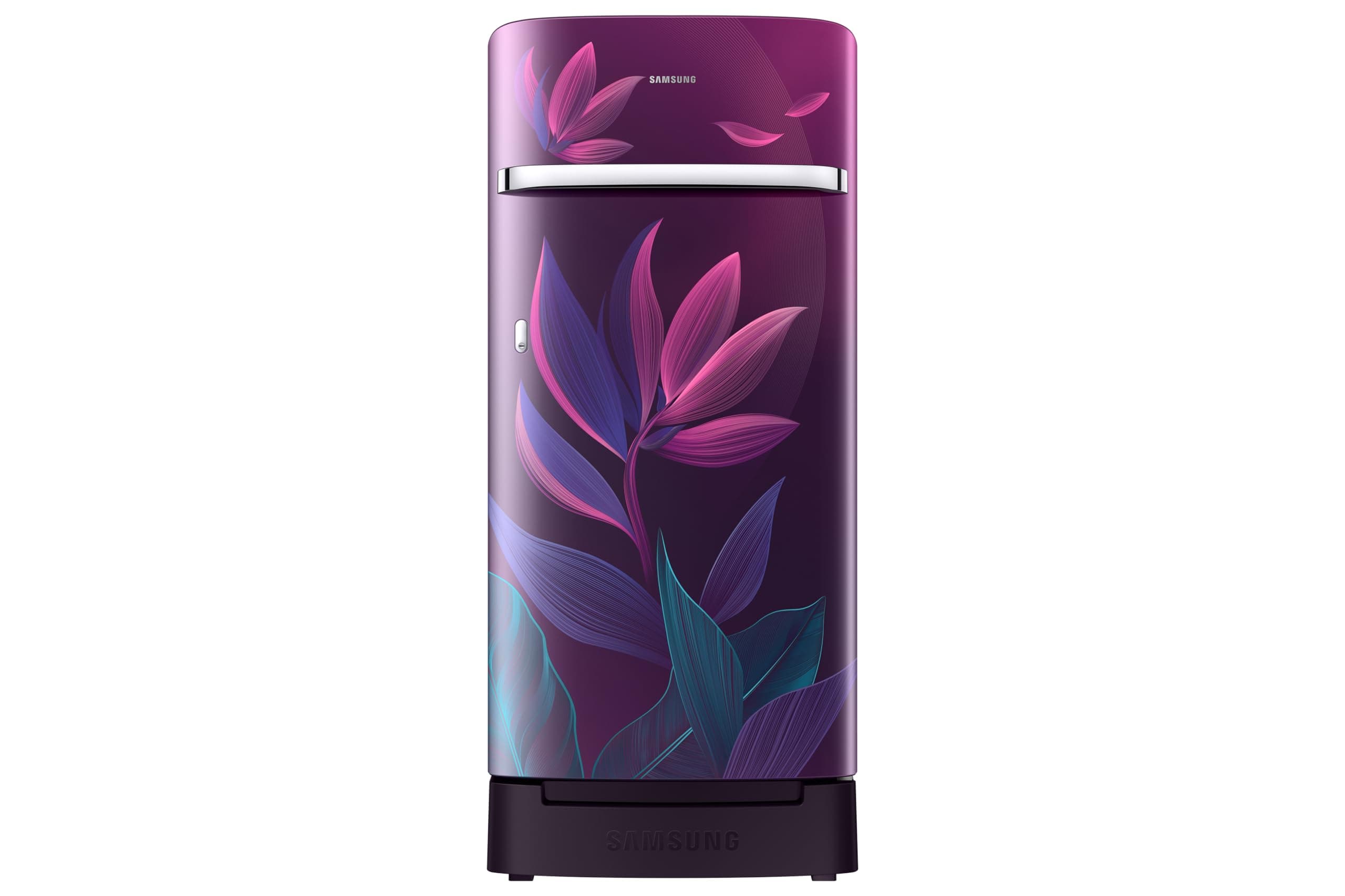 Samsung 189 L, 5 Star, Digital Inverter, Direct-Cool Single Door Refrigerator (RR21H2H259R/HL, Paradise Bloom Red, Base St...
