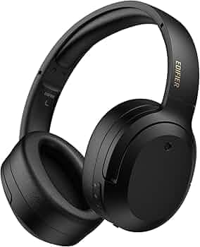 Edifier W820NB Hybrid Active Noise Cancelling Headphones - Hi-Res Audio - 49H Playtime - Wireless Over Ear Bluetooth Headphones for Travel/Home/Office...