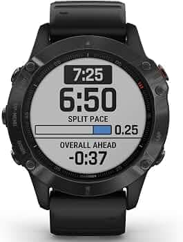 Garmin Fenix 6 Pro, Premium Multisport GPS Watch, Features Mapping, Music, Grade-Adjusted Pace Guidance and Pulse Ox Sensors, Black